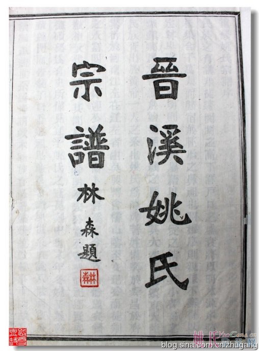 晋溪姚氏宗谱