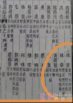 地方志记载清·福建水师提督姚堂资料